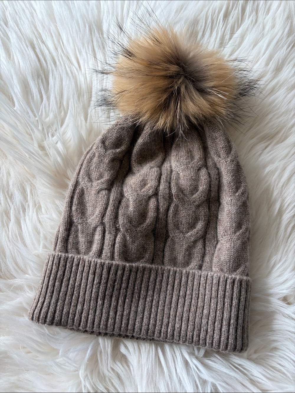 Women cashmere Beanie - Taupe